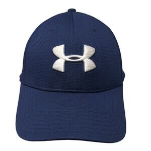 Under Armour Fitted Baseball Cap Blue XL Lightweight Embroidered 6 Panel